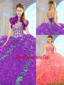 Fall Beautiful Multi Color 2016 Fabulous Quinceanera Dresses with Sweetheart