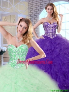 Perfect Sweetheart New Style Quinceanera Gowns with Beading and Ruffles
