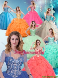 2016 Fashionable Sweetheart Perfect Quinceanera Dresses with Beading