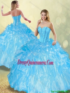 Perfect Ball Gown Sweet 16 Dresses with Beading and Ruffles for 2016