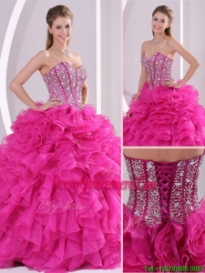 Beautiful Fuchsia Ball Gown Sweetheart Quinceanera Dresses