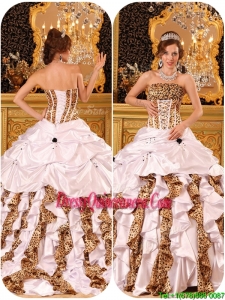 Beautiful Strapless White Quinceanera Dresses with Brush Train