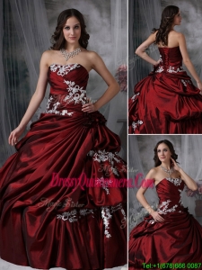 Classic Ball Gown Strapless Appliques Quinceanera Dresses