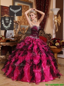 Classic Beading and Ruffles Sweetheart Quinceanera Dresses