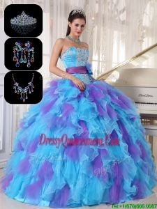 Classic Multi Color SQuinceanera Dresses with Beading and Appliques