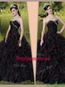 ClassicSweetheart Quinceanera Dresses with Ruffles Layered and Beading