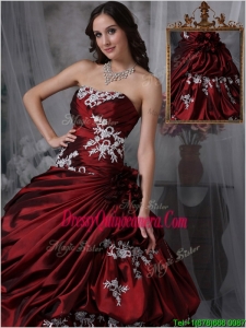 Designer Ball Gown Strapless Quinceanera Dresses with Appliques