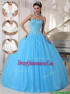 Designer Beading Ball Gown Floor Length Quinceanera Dresses