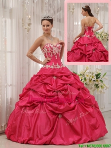 Designer Ball Gown Sweetheart Appliques Quinceanera Gowns