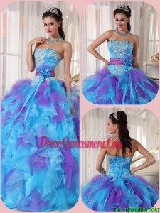 Exclusive Ball Gown Floor Length Appliques Quinceanera Dresses