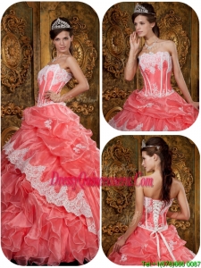 Exclusive Waltermelon Quinceanera Dresses with Appliques and Ruffles