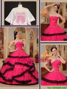 Luxurious Ball Gown Strapless Sweet 16 Dresses with Beading