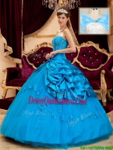 New Style Strapless Appliques and Beading Quinceanera Dresses