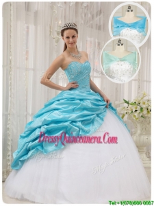 New Style Ball Gown Sweetheart Quinceanera Dresses in Aqua Blue