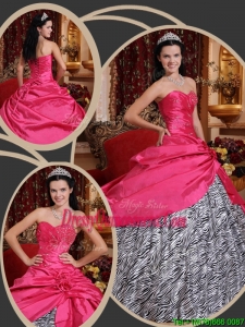 New Style Ball Gown Sweetheart Quinceanera Dresses in Hot Pink
