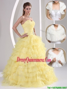 2016 Popular Beading and Appliques Sweetheart Quinceanera Dresses