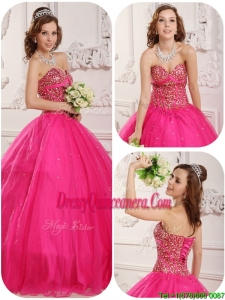 Pretty A Line Sweetheart Quinceanera Dresseswith Beading