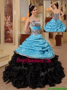 Romantic Strapless Quinceanera Dresses with Ruffles and Pick Ups