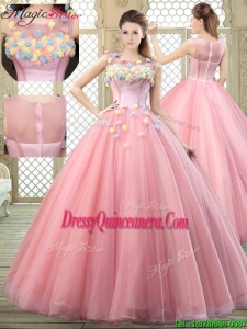 New Style Scoop Quinceanera Dresses with Zipper Up