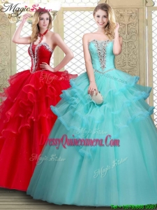 Simple Sweetheart Quinceanera Dresses with Beading and Ruffles