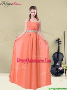 Pretty Empire Sweetheart Dama Dresses For Quinceanera with Ruching and Belt