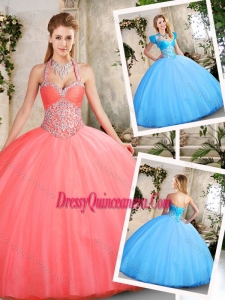 2016 Latest Ball Gown Sweetheart Beading Quinceanera Dresses