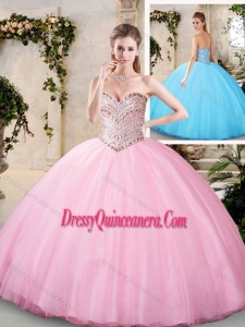 2016 Cute Beading Quinceanera Gowns with Sweetheart
