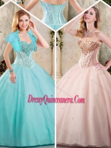 Cute Beading Sweetheart Quinceanera Gowns for 2016