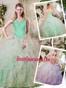 Cute Sweetheart Quinceanera Dresses with Appliques and Ruffles
