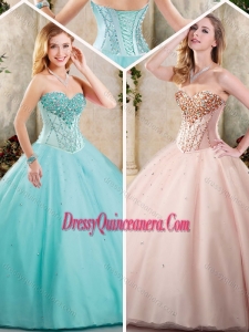 Exquisite Sweetheart Quinceanera Dresses with Beading for 2016