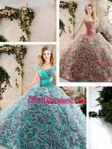 Hot Sale Beading and Ruffles Quinceanera Gowns with Sweetheart