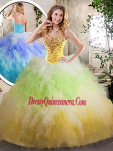 Best Sweetheart Quinceanera Dresses with Beading and Ruffles