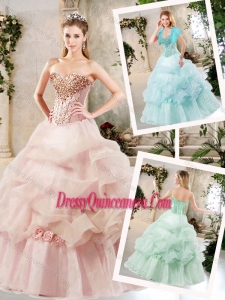 Elegant A Line Sweet 16 Dresses with Beading and Pick Ups