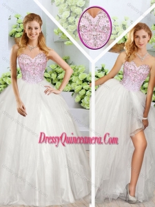 Luxurious Sweetheart Quinceanera Gowns with Beading and High Slit