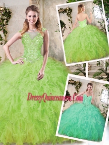 Luxurious Sweetheart Sweet 16 Dresses with Appliques and Ruffles