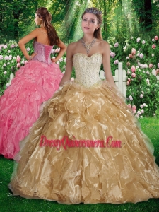 Best A Line Sweetheart Beading and Ruffles Quinceanera Gowns