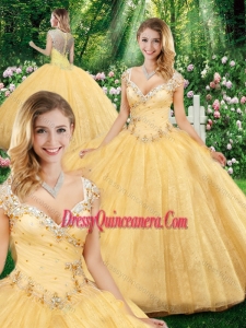 Luxurious Ball Gown Straps Quinceanera Dresses with Beading