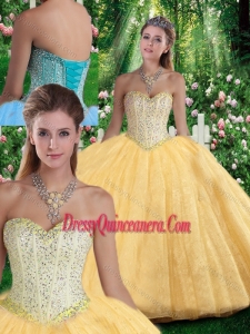 Luxurious Ball Gown Sweetheart Beading Quinceanera Gowns for Fall