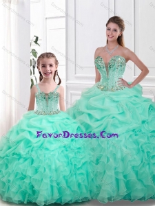 Beautiful Sweetheart Macthing Sister Dresses with Pick Ups and Ruffles for Spring