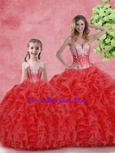 Cheap Ball Gown Sweetheart Princesita With Quinceanera Dresses with in Red