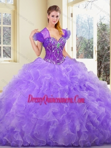 2016 Gorgeous Sweetheart Beading and Ruffles Sweet 16 Gowns