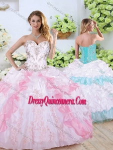 2016 Simple Sweetheart Quinceanera Dresses with Beading and Pick Ups