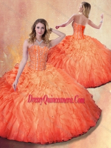 Gorgeous Ball Gown Beading and Ruffles Sweet 16 Dresses