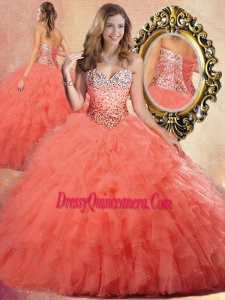 Gorgeous Ball Gown Sweet 16 Dresses with Beading and Ruffles