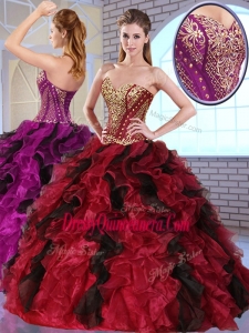Most Popular Sweetheart Quinceanera Gowns with Appliques and Ruffles