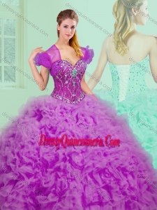 Simple Sweetheart Sweet 16 Dresses with Beading and Ruffles