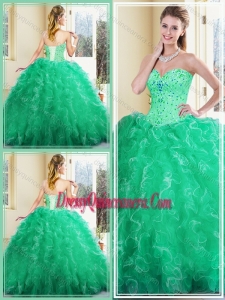 Simple Sweetheart Ball Gown Quinceanera Dresses with Ruffles