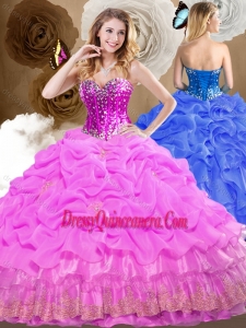 Traditional Quinceanera Gowns with Beading and Pick Ups