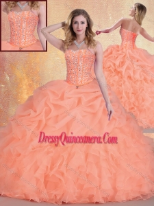 Traditional Quinceanera Gowns with Ruffles and Pick Ups