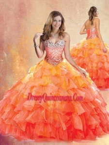 Traditional Sweetheart Ball Gown Quinceanera Dresses with Ruffles